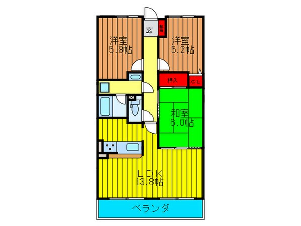 キングマンション守口(405)の物件間取画像